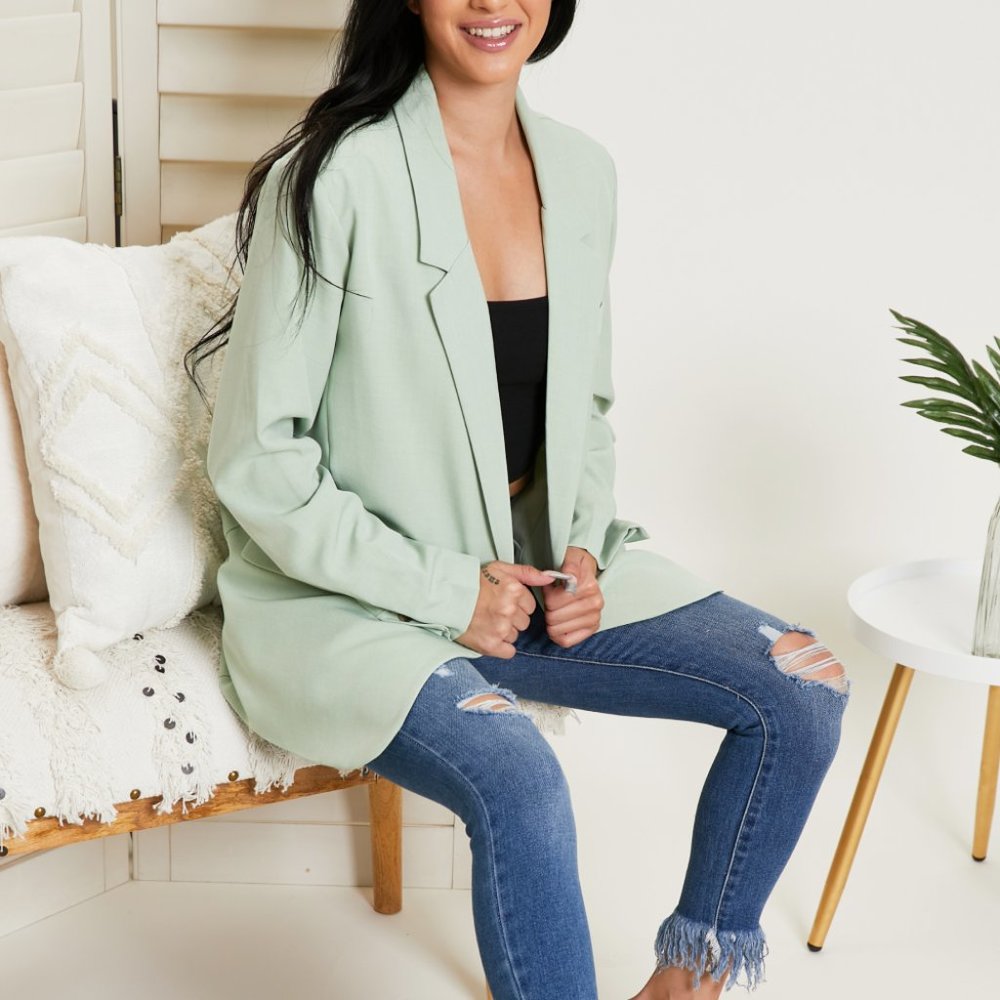 Trend Notes Self Made Blazer in Green